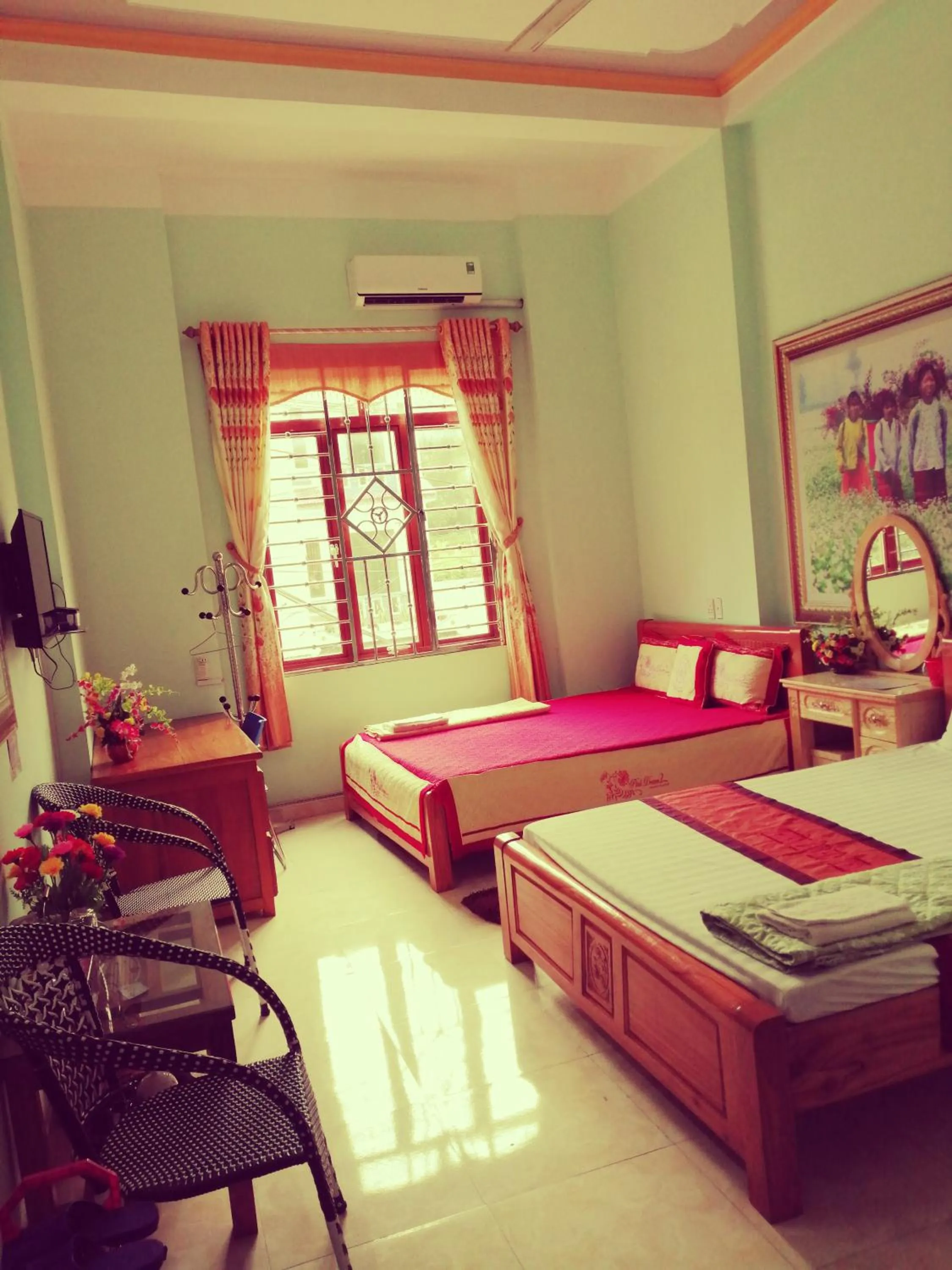 Bed in Hotel Thien An