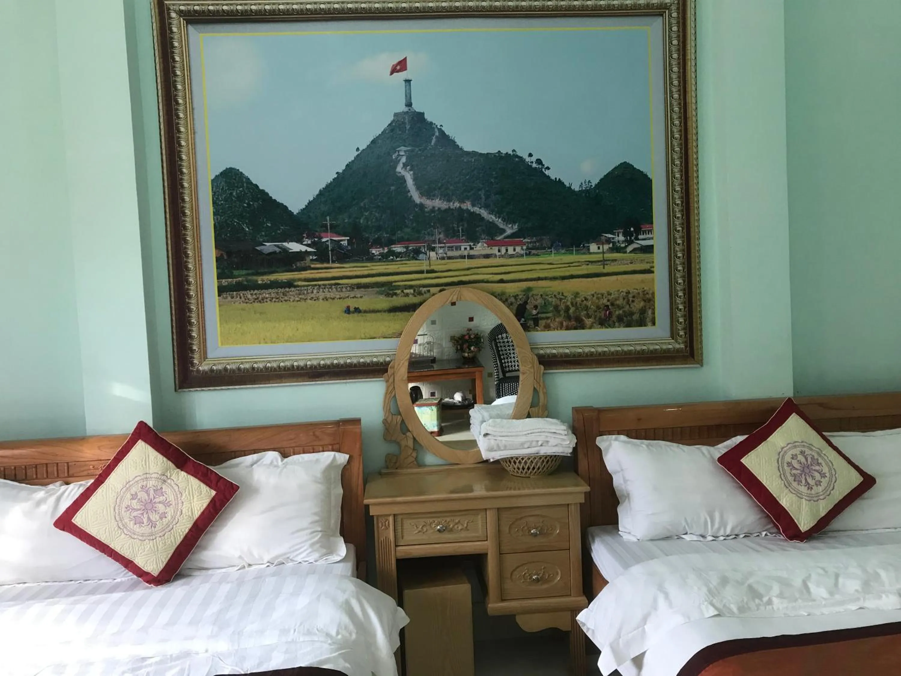 Bed in Hotel Thien An