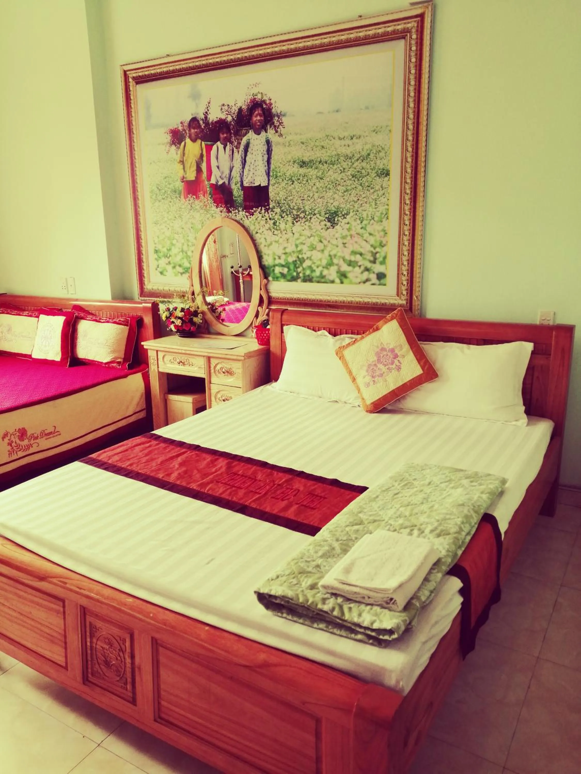 Bed in Hotel Thien An