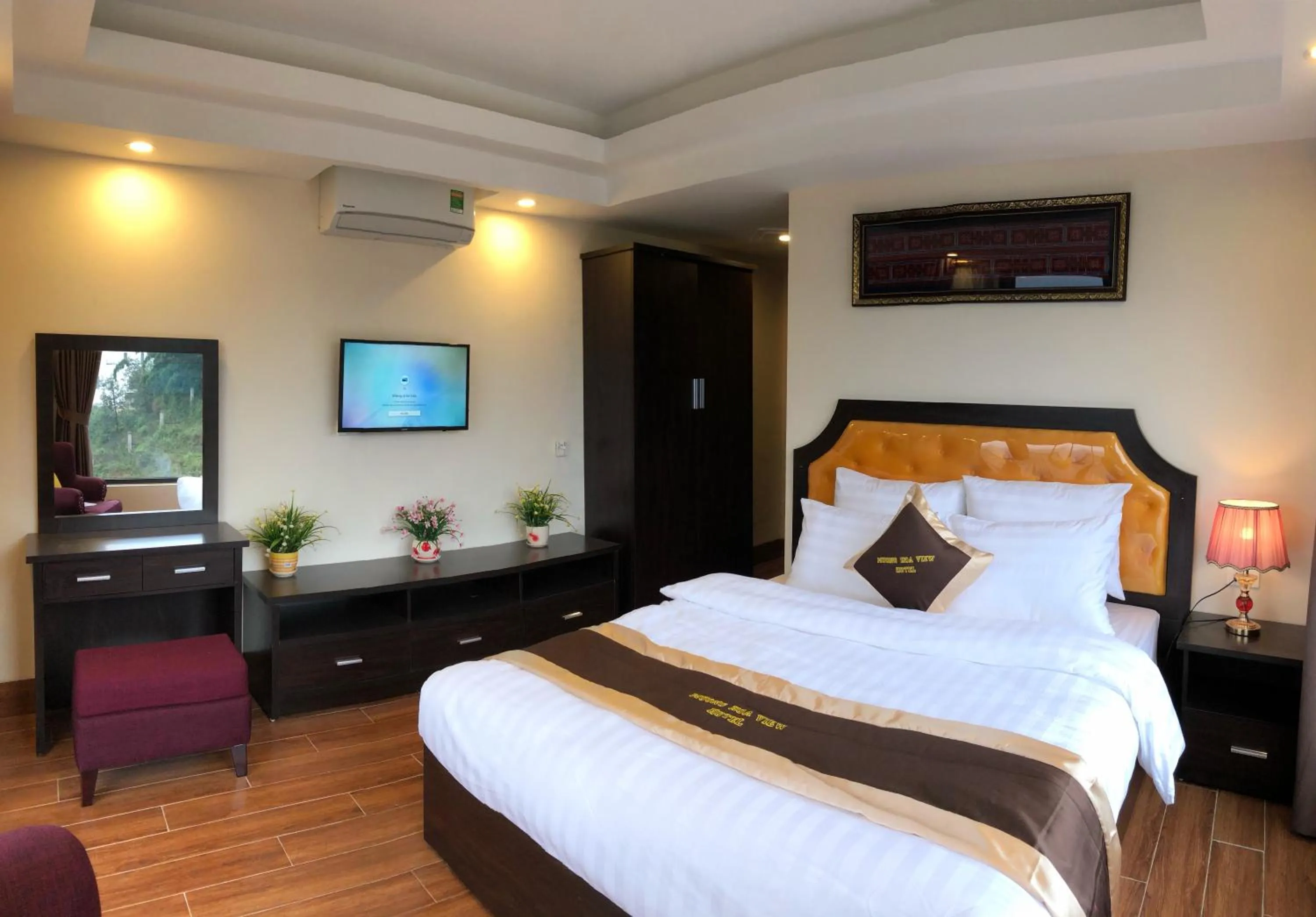 Bed in Muong Hoa View Hotel