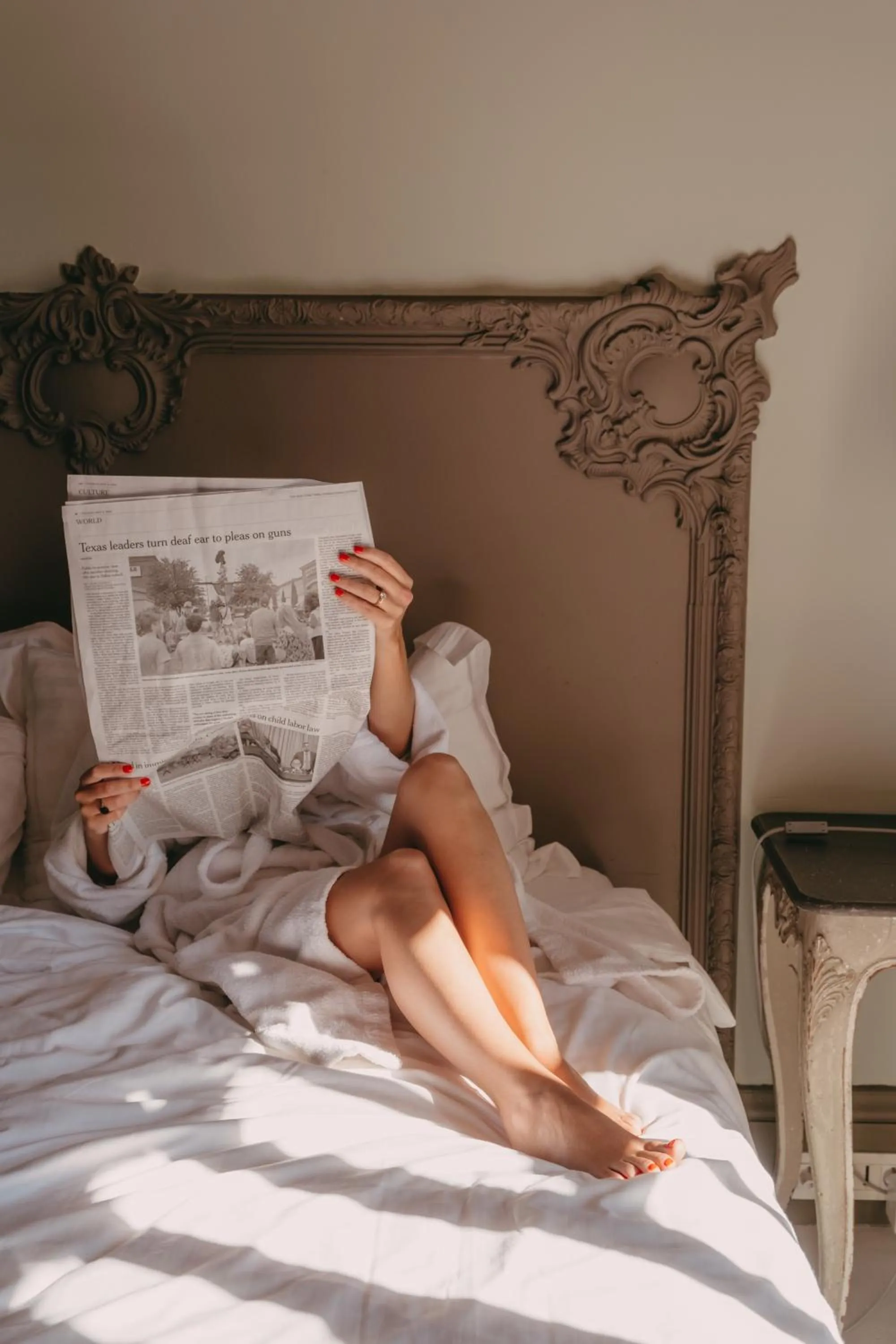 Bedroom, Bed in Hôtel Villa Marie Saint Tropez