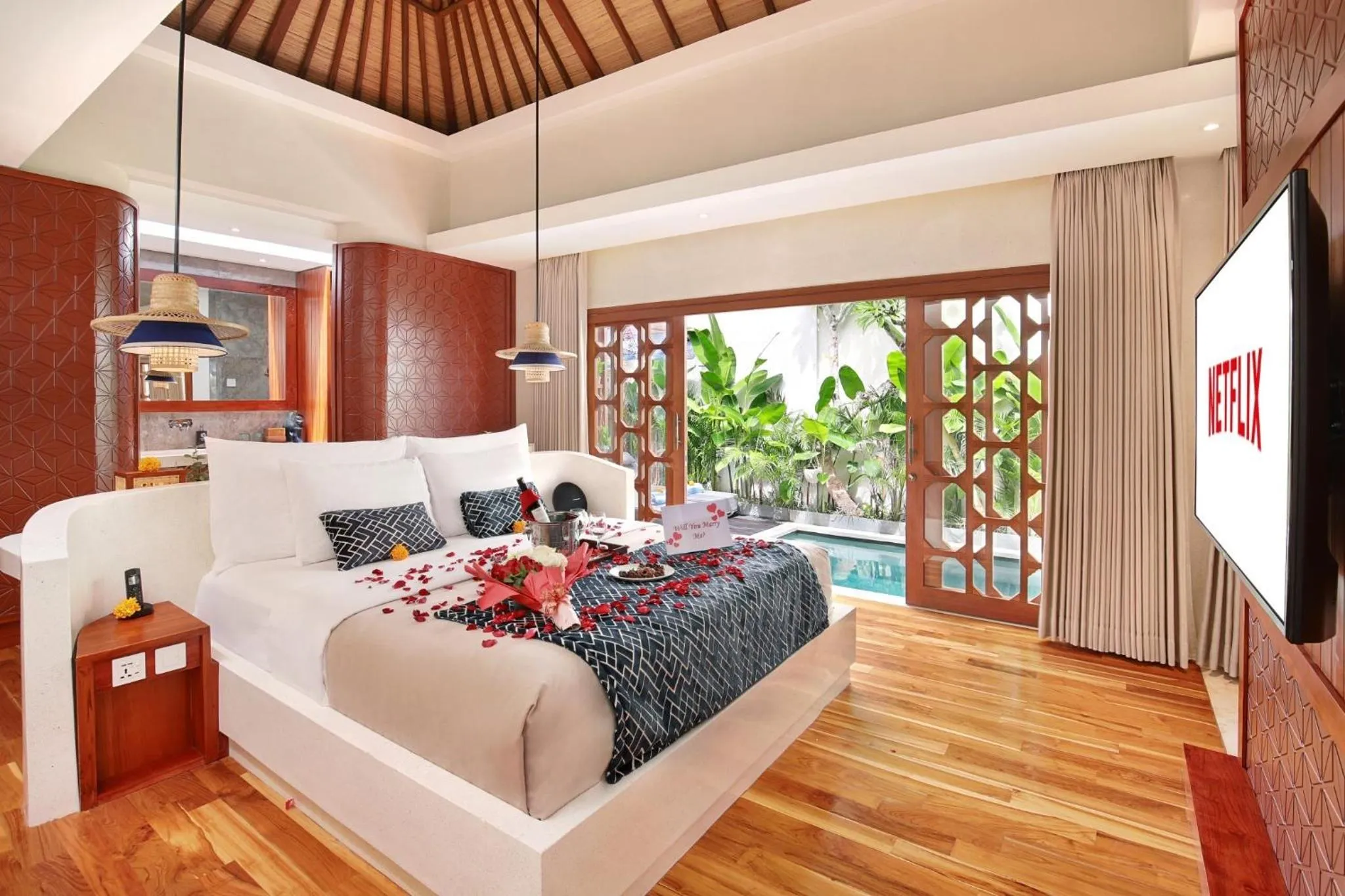 Decorative detail, Bed in Asvara Villa Ubud by Ini Vie Hospitality