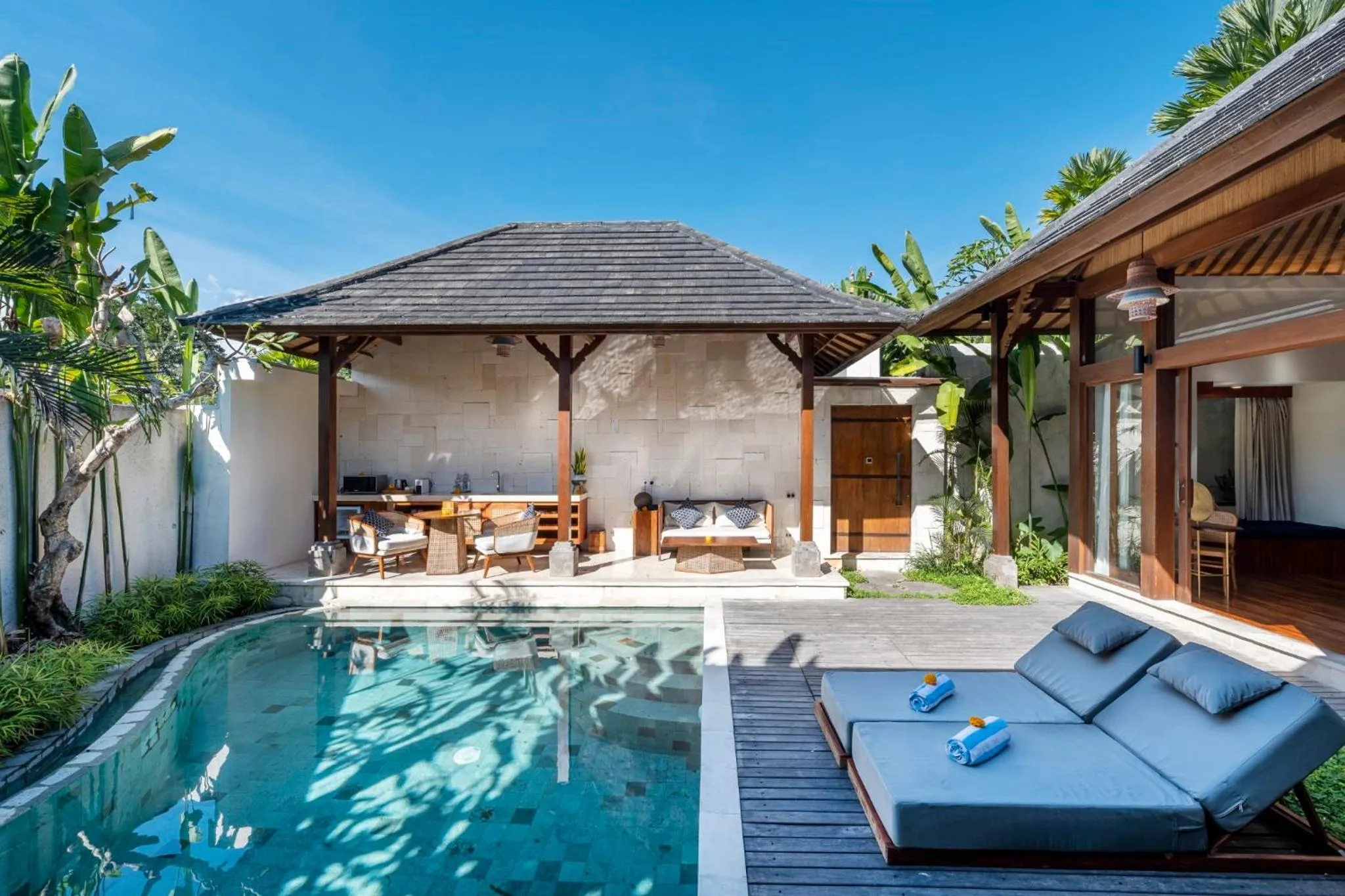 Swimming pool in Asvara Villa Ubud by Ini Vie Hospitality