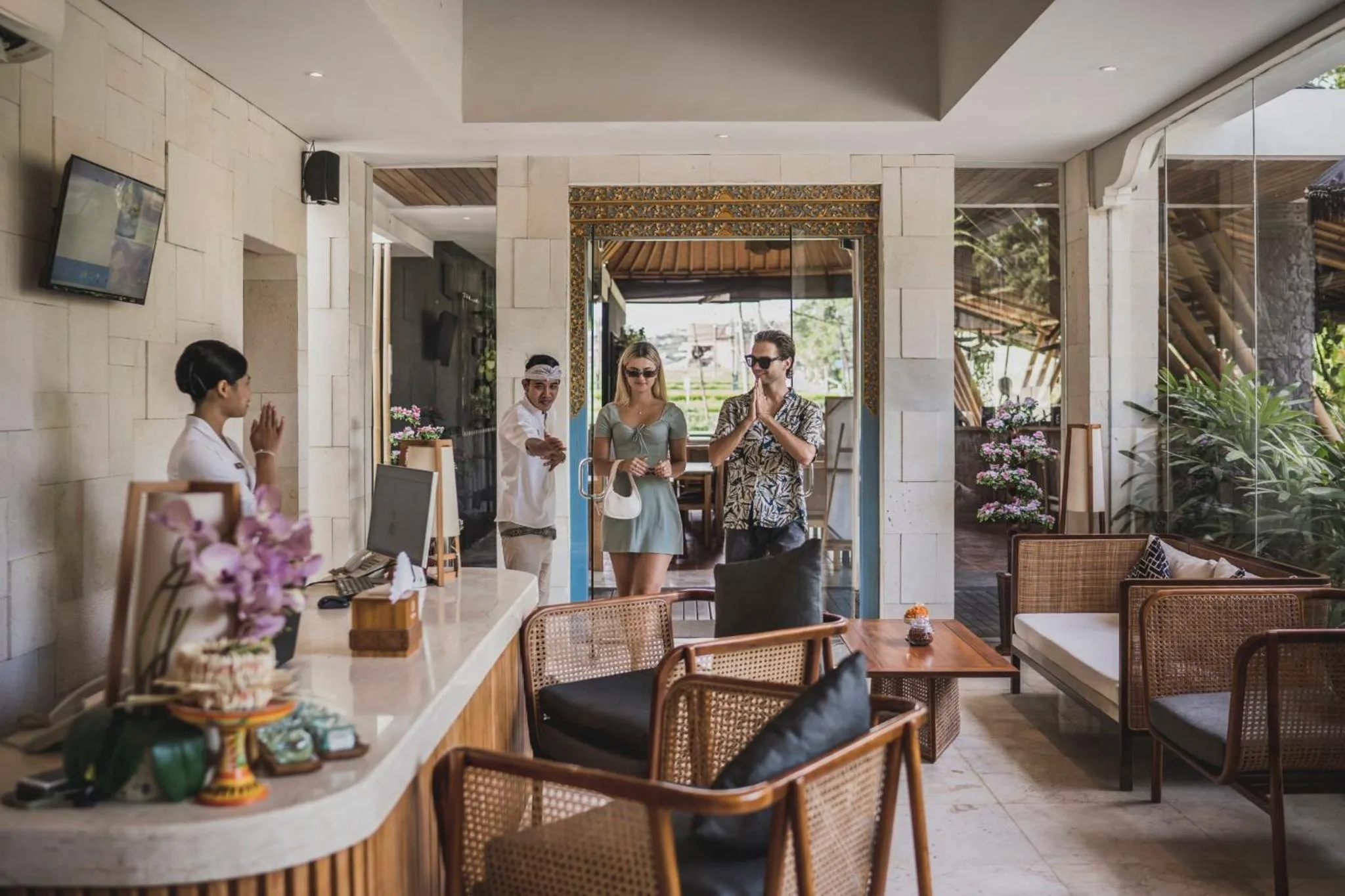 Lobby or reception in Asvara Villa Ubud by Ini Vie Hospitality