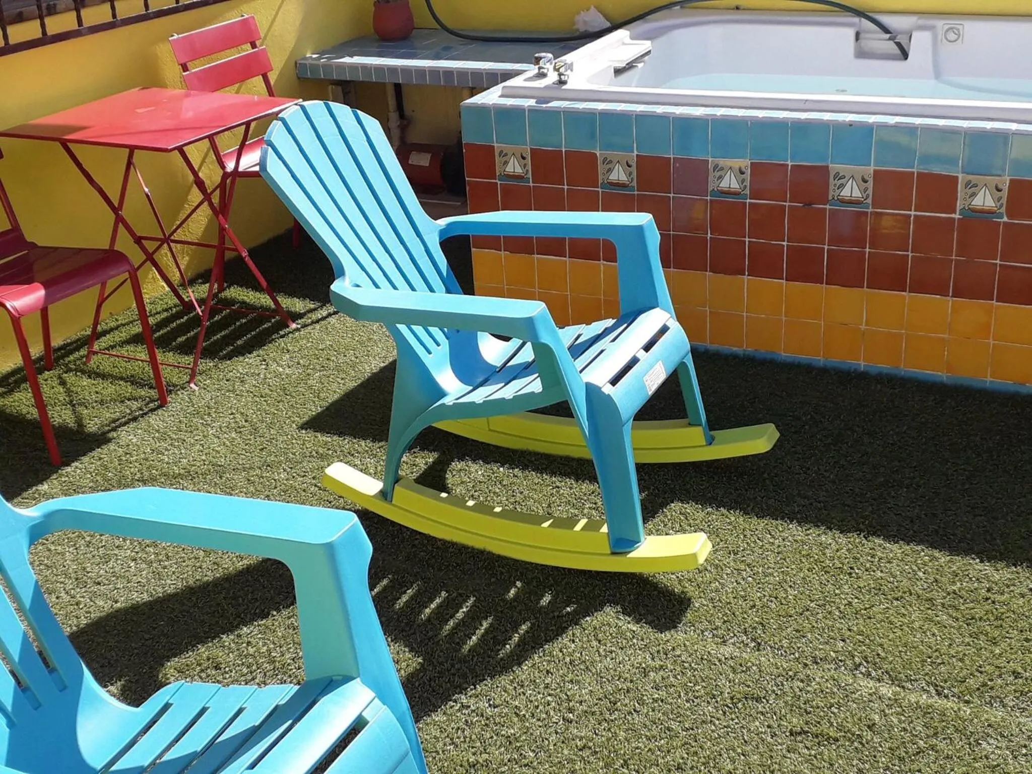 Balcony/Terrace in Cancun Guest House 4 Terrace Tub