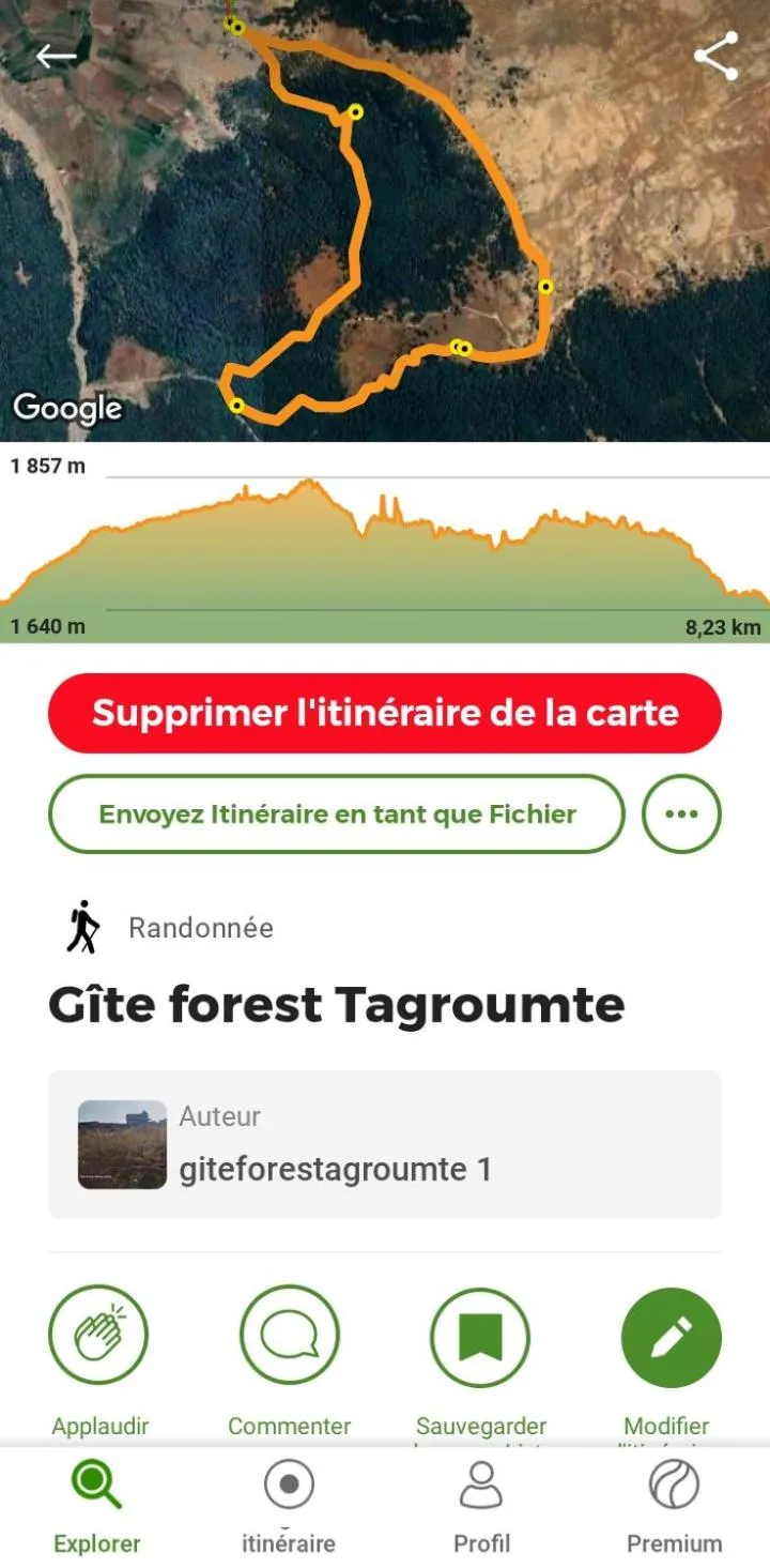 Natural landscape in Gîte Forest Tagroumte