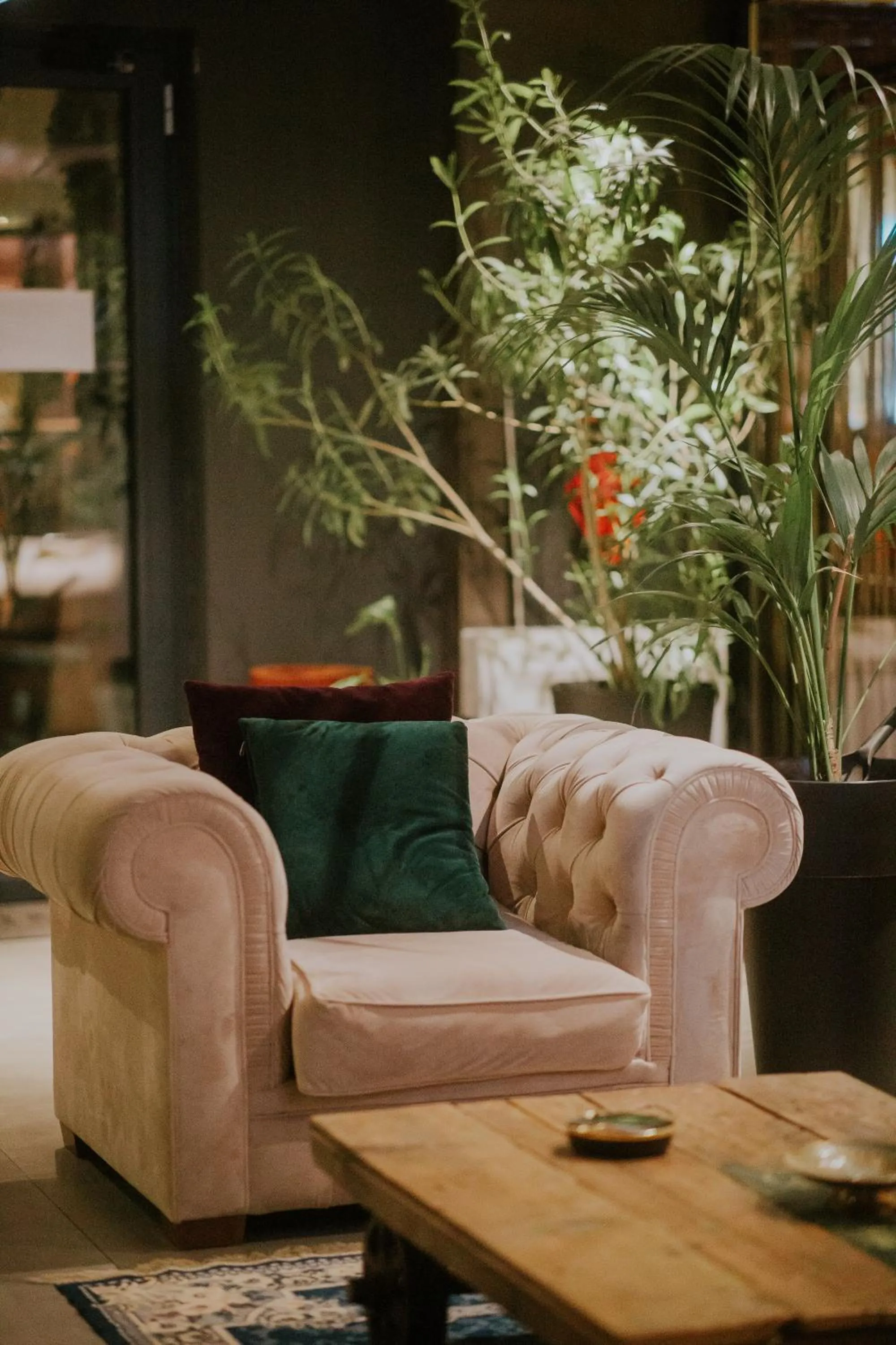 Seating area in Dim's Hotel & Restaurant