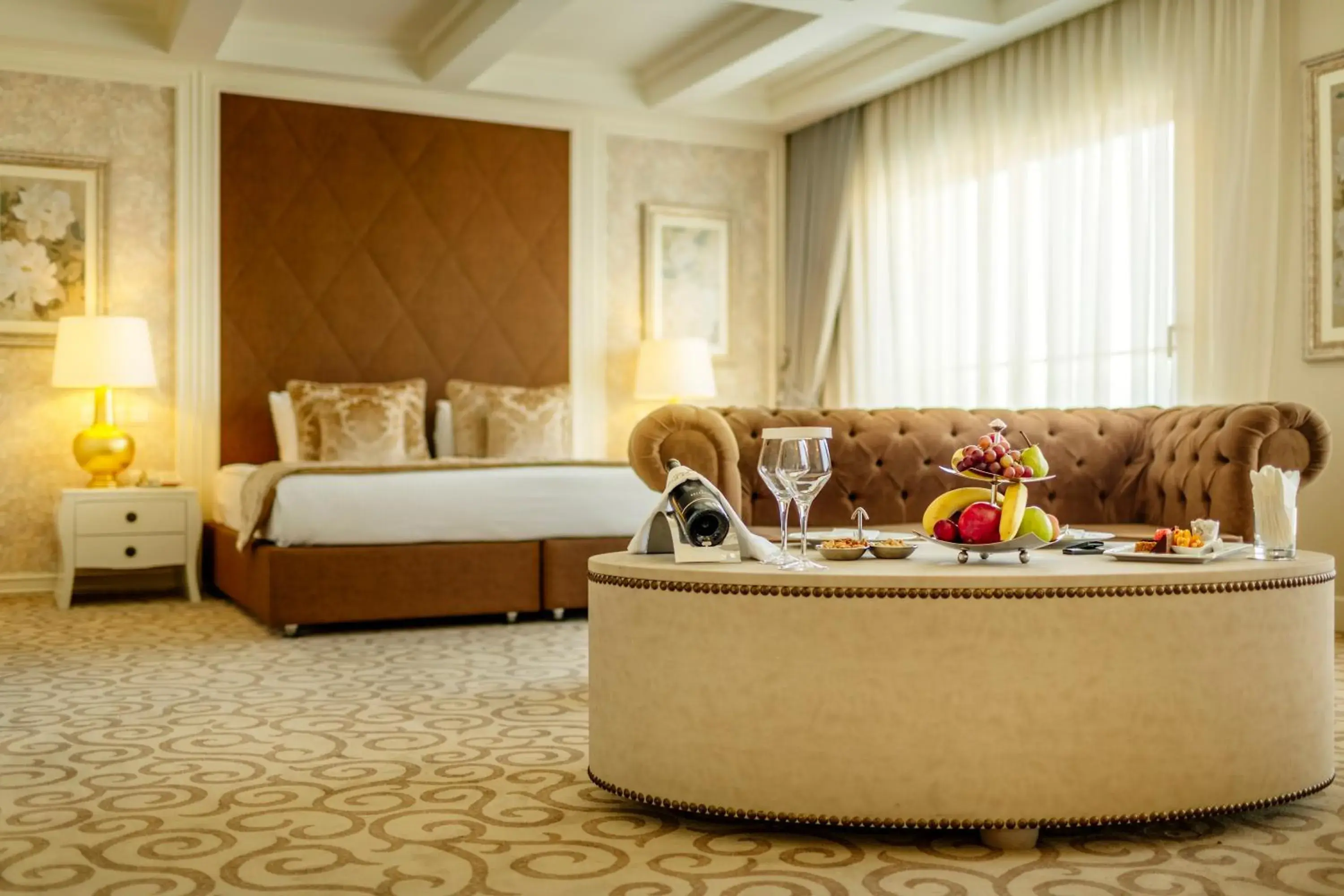 Seating area, Bed in Grand Pasha Hotel & Spa Kyrenia Seating area, Bed in Grand Pasha Hotel & Spa Kyrenia