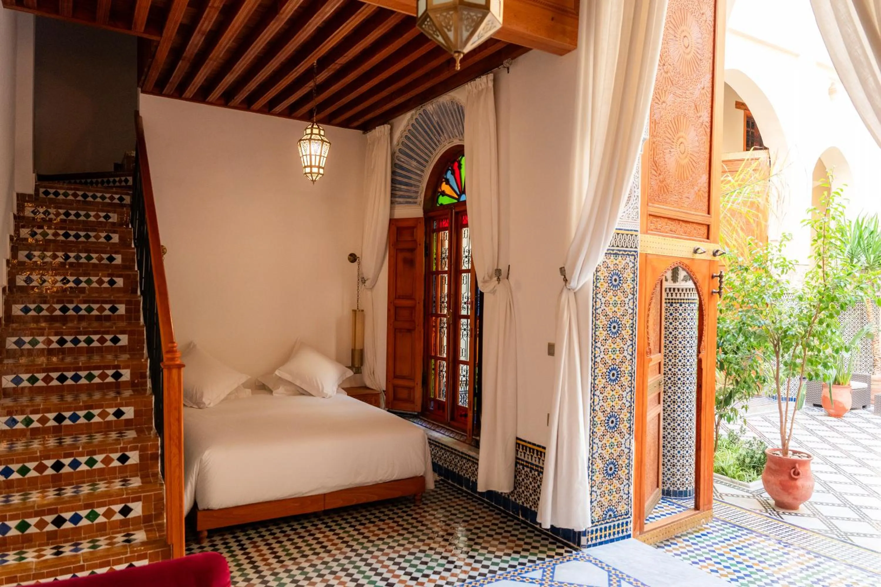 Patio, Bed in Riad Al Ansari