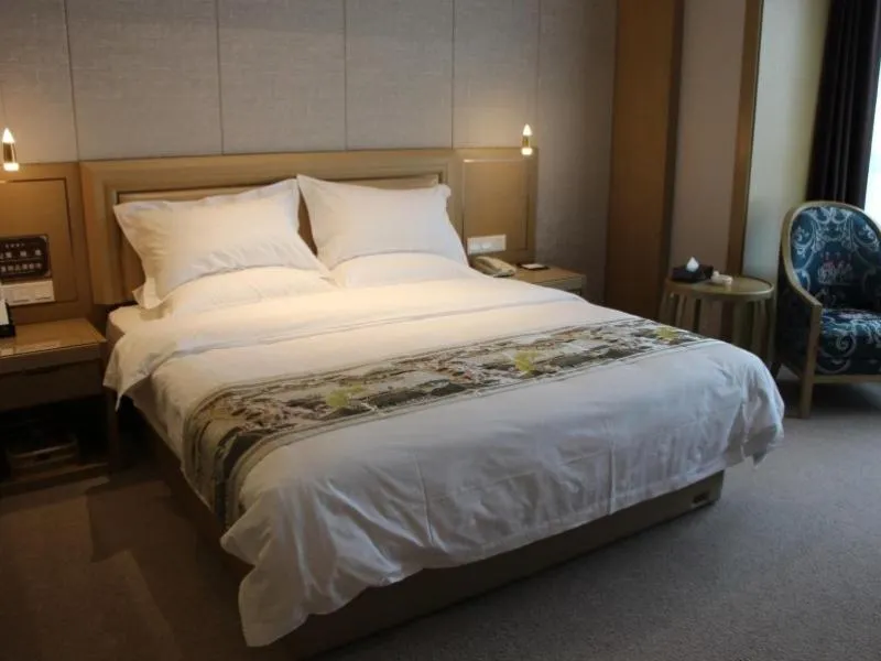 Bed in GreenTree Eastern Shaoxing Keqiao Jindizizaicheng Hotel