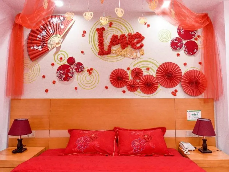 Bed in GreenTree Inn Xuchang Yucheng County Ziyun Avenue Business Hotel