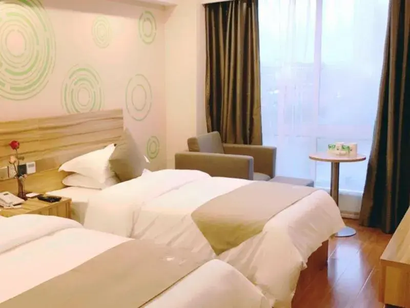 Bed in GreenTree Inn Suzhou Dangshan Yanxi Road Hotel Bed in GreenTree Inn Suzhou Dangshan Yanxi Road Hotel