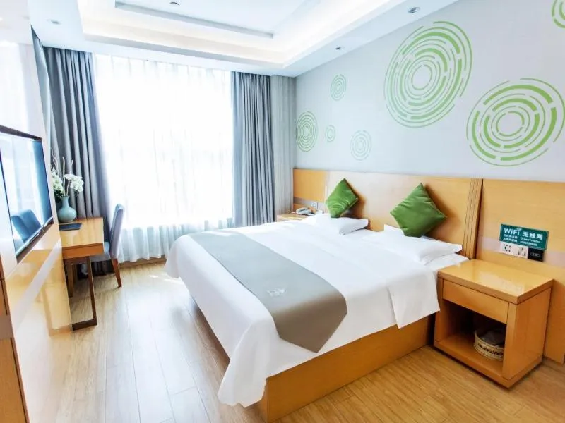 Bed in GreenTree Inn Fuyang Linquan County Economic Development Zone Xingye Road Hotel