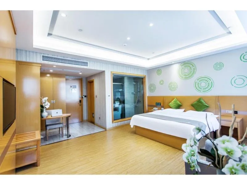 Bed in GreenTree Inn Fuyang Linquan County Economic Development Zone Xingye Road Hotel