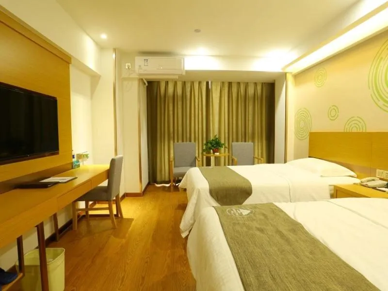 Bed in GreenTree Inn Shangqiu Liangyuan District Suiyang Avenue Hotel