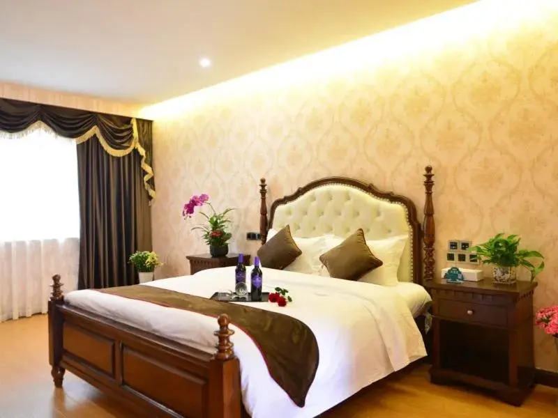 Bed in GreenTree Inn Ziyang Lezhi Government Tianchi Town Express Hotel Bed in GreenTree Inn Ziyang Lezhi Government Tianchi Town Express Hotel