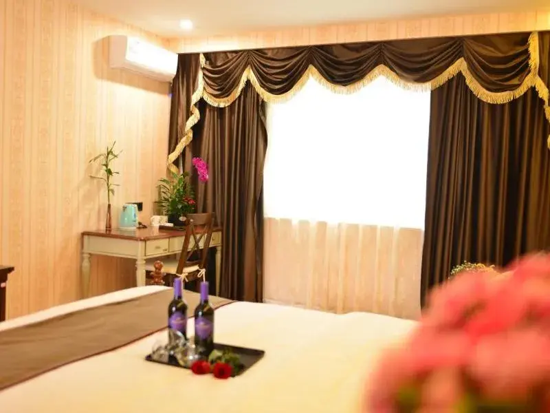 Bed in GreenTree Inn Ziyang Lezhi Government Tianchi Town Express Hotel Bed in GreenTree Inn Ziyang Lezhi Government Tianchi Town Express Hotel