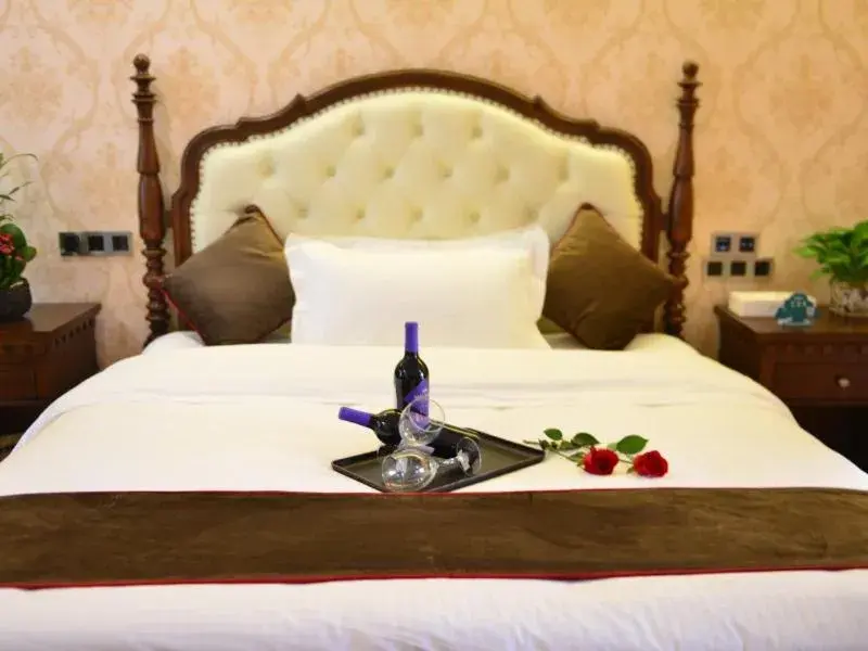 Bed in GreenTree Inn Ziyang Lezhi Government Tianchi Town Express Hotel Bed in GreenTree Inn Ziyang Lezhi Government Tianchi Town Express Hotel