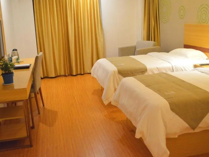 Bed in GreenTree Inn Taizhou Gaogang District Yonganzhou Town Yong'an North Road Express Hotel