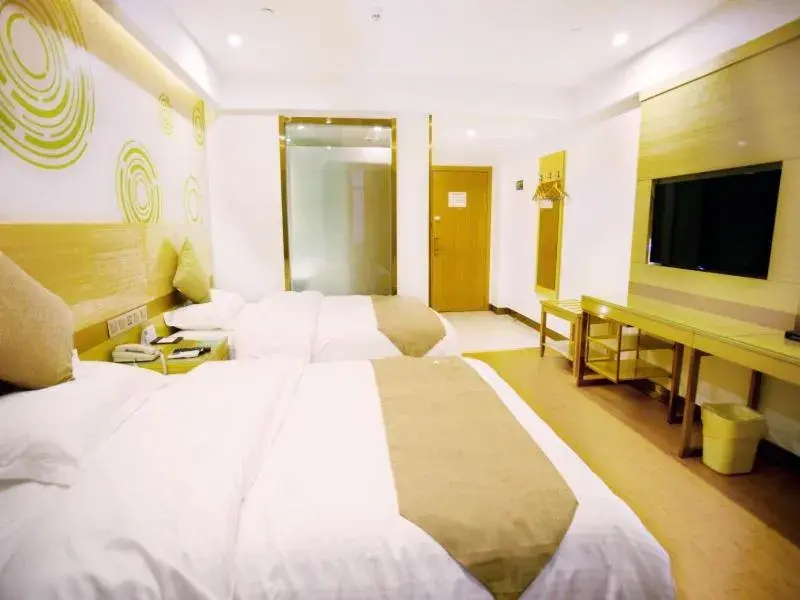 Bed in GreenTree Inn Anhui Suzhou city Si District Bianhe Avenue Business Hotel Bed in GreenTree Inn Anhui Suzhou city Si District Bianhe Avenue Business Hotel