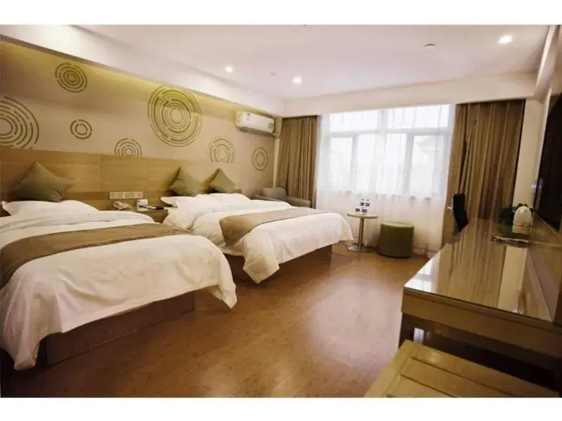 Bed in GreenTree Inn Anhui Suzhou city Si District Bianhe Avenue Business Hotel Bed in GreenTree Inn Anhui Suzhou city Si District Bianhe Avenue Business Hotel
