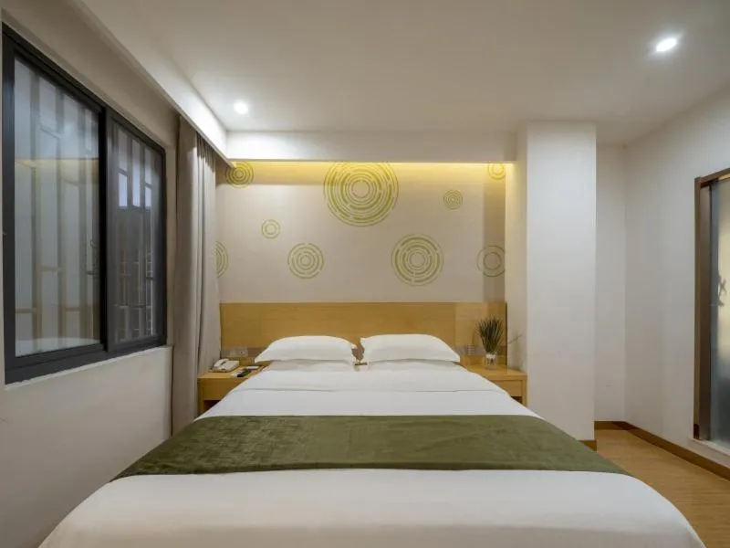 Bed in GreenTree Inn Wuxi Yixing Xushe Town Government Express Hotel
