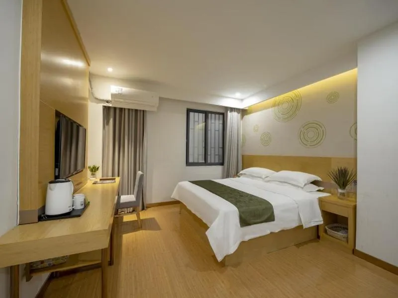 Bed in GreenTree Inn Wuxi Yixing Xushe Town Government Express Hotel