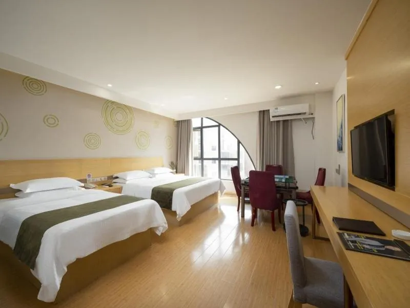 Bed in GreenTree Inn Wuxi Yixing Xushe Town Government Express Hotel