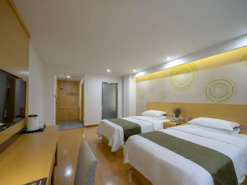 Bed in GreenTree Inn Wuxi Yixing Xushe Town Government Express Hotel