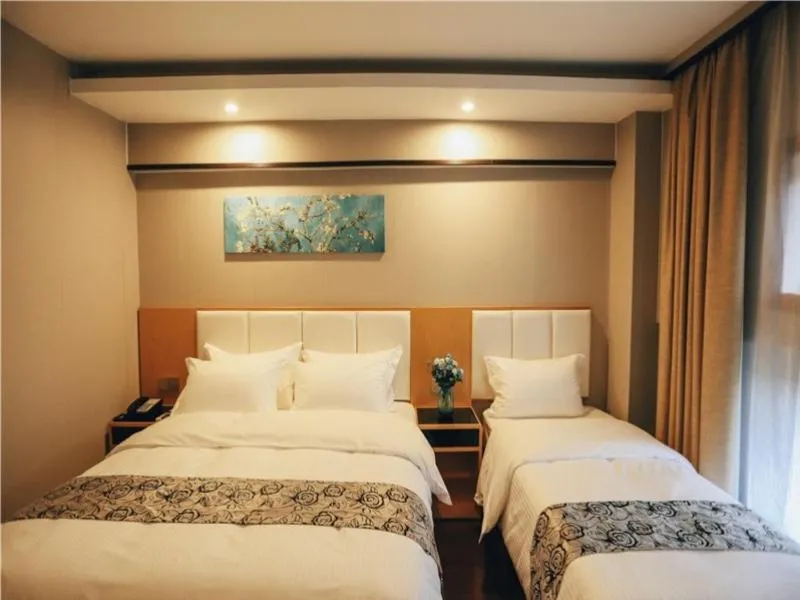 Bed in GreenTree Alliance Shanghai West Shuichan Road Hotel