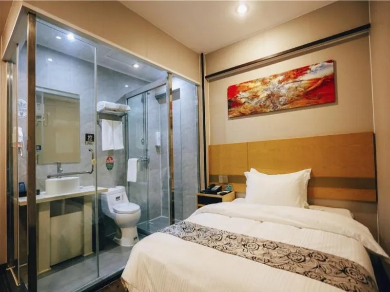 Bed in GreenTree Alliance Shanghai West Shuichan Road Hotel