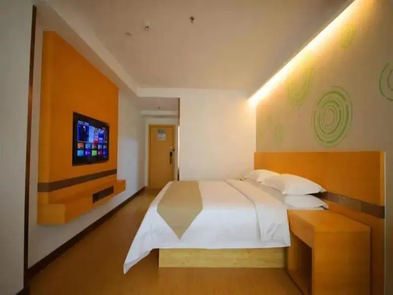 Bed in GreenTree Inn Handan City Wu'an City Plaza Business Hotel Bed in GreenTree Inn Handan City Wu'an City Plaza Business Hotel