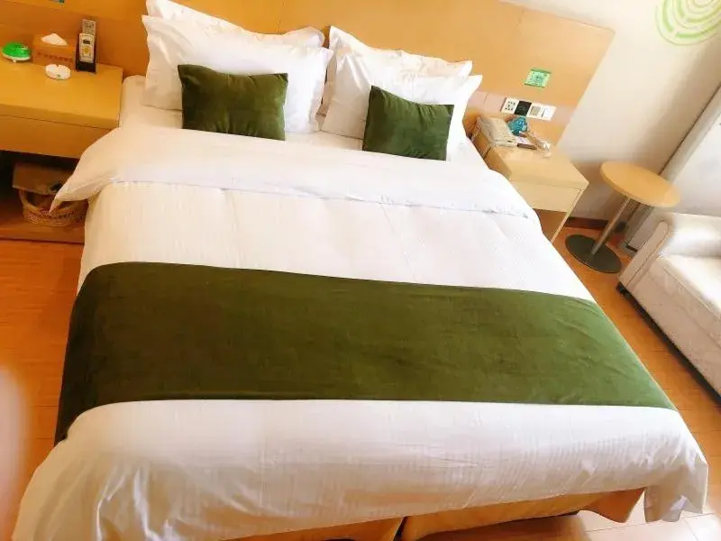 Bed in GreenTree Inn Xinyang Gushi County Yucheng Avenue Express Hotel Bed in GreenTree Inn Xinyang Gushi County Yucheng Avenue Express Hotel