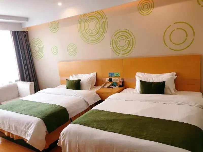 Bed in GreenTree Inn Xinyang Gushi County Yucheng Avenue Express Hotel Bed in GreenTree Inn Xinyang Gushi County Yucheng Avenue Express Hotel