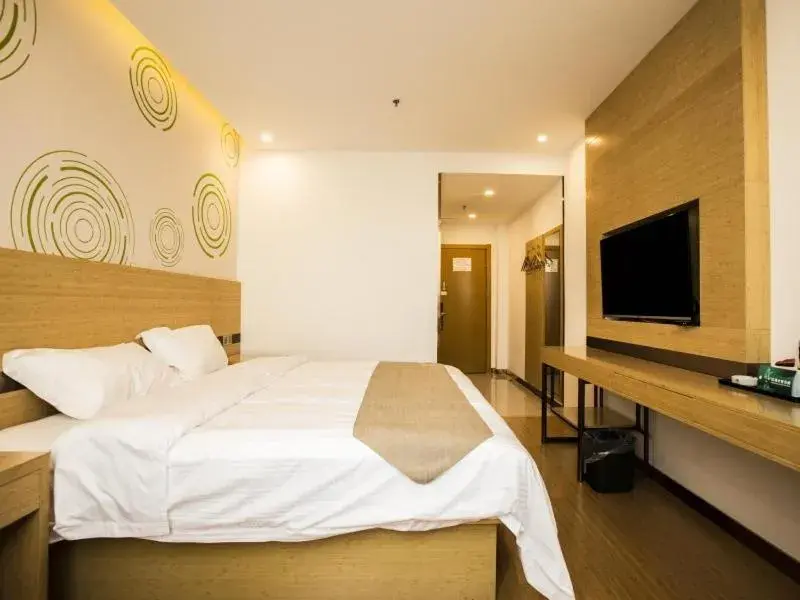 Bed in GreenTree Inn Handan Wei County Xianbiao Business Hotel Bed in GreenTree Inn Handan Wei County Xianbiao Business Hotel