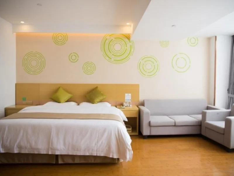 Bed in Greentree Inn Bozhou Lixin District Huishang Market Business Hotel