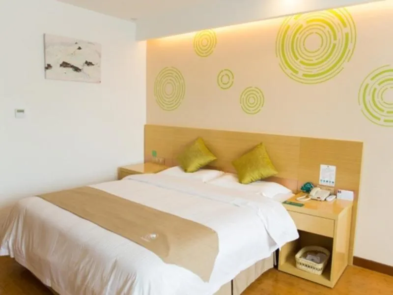 Bed in Greentree Inn Bozhou Lixin District Huishang Market Business Hotel