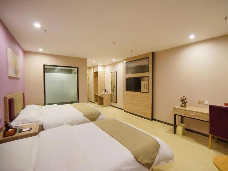 Bed in GreenTree Alliance Kunming Beijing Road Linyuqiao Subway Station Hotel