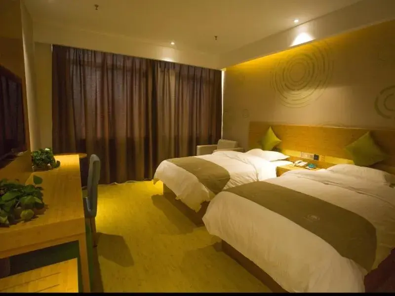Bed in GreenTree Inn Hefei Lujiang County Jinjie 1 Express Hotel Bed in GreenTree Inn Hefei Lujiang County Jinjie 1 Express Hotel