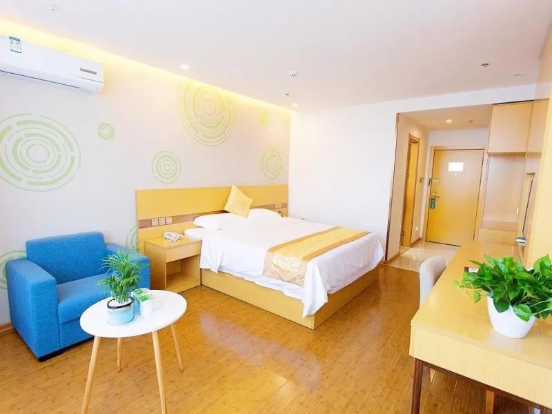 Bed in GreenTree Inn Cixi Zhouxiang Town Jiayue Plaza Business Hotel