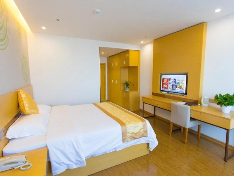 Bed in GreenTree Inn Cixi Zhouxiang Town Jiayue Plaza Business Hotel