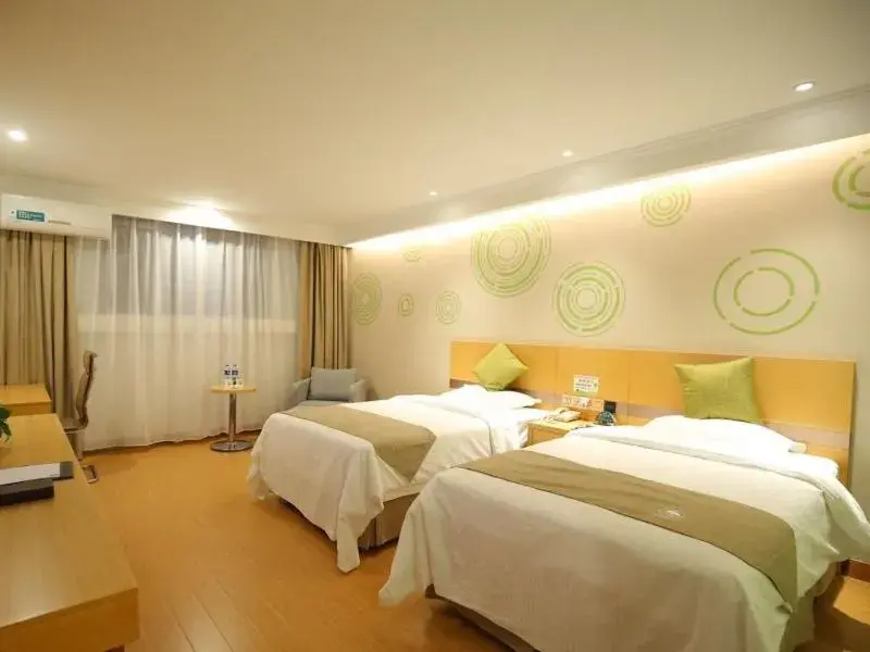 Bed in GreenTree Inn Huaibei Suixi county Sandikou Business Hotel Bed in GreenTree Inn Huaibei Suixi county Sandikou Business Hotel