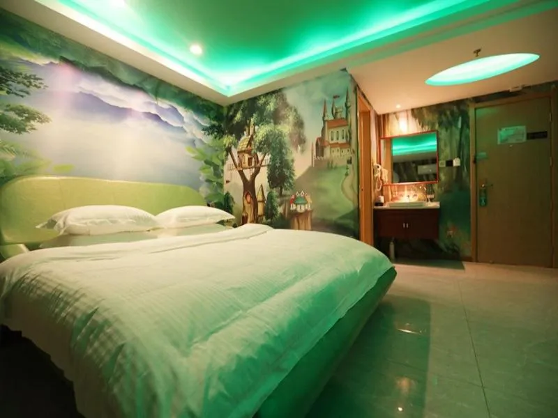 Bed in GreenTree Inn Haikou Chengmai Old Town Software Park Business Hotel