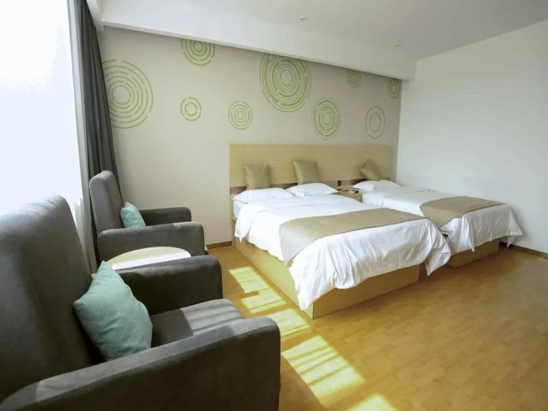 Bed in GreenTree Inn Xuzhou Economic Development Zone Da Miaozhen Business Hotel