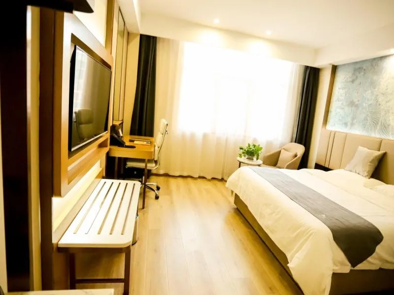 Bed in GreenTree Inn Xuzhou Economic Development Zone Da Miaozhen Business Hotel
