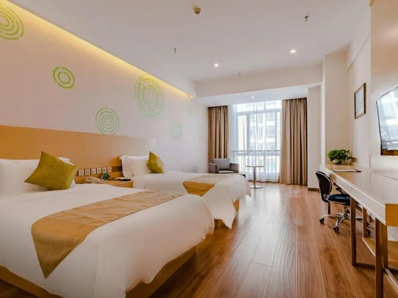 Bed in GreenTree Inn Taian High-speed Railway Station Lingshan Avenue Business Hotel