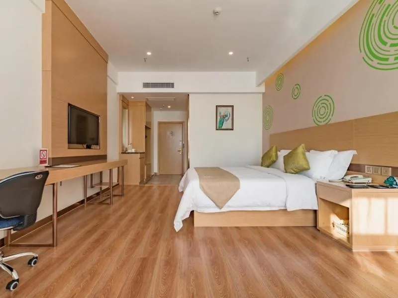 Bed in GreenTree Inn Taian High-speed Railway Station Lingshan Avenue Business Hotel