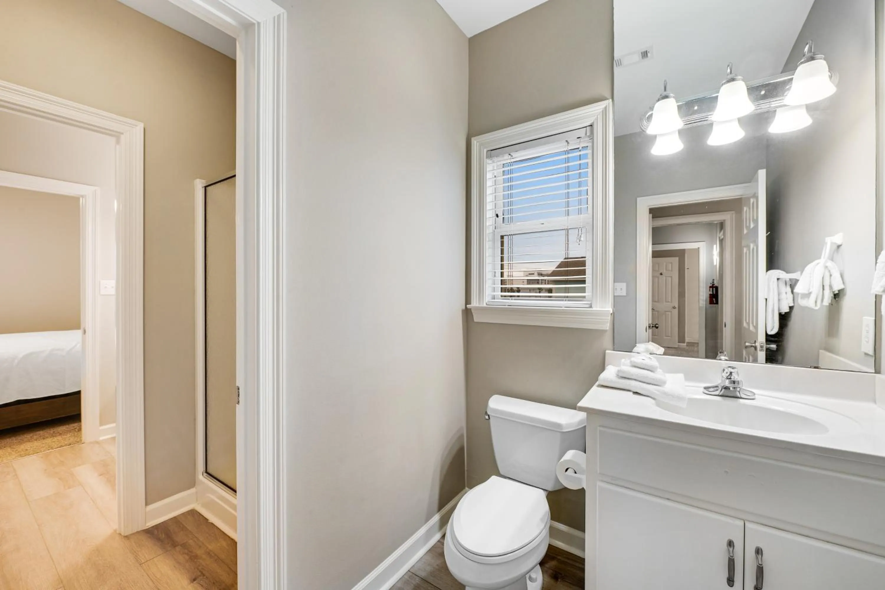 Bed in Wave Dancer by Meyer Vacation Rentals