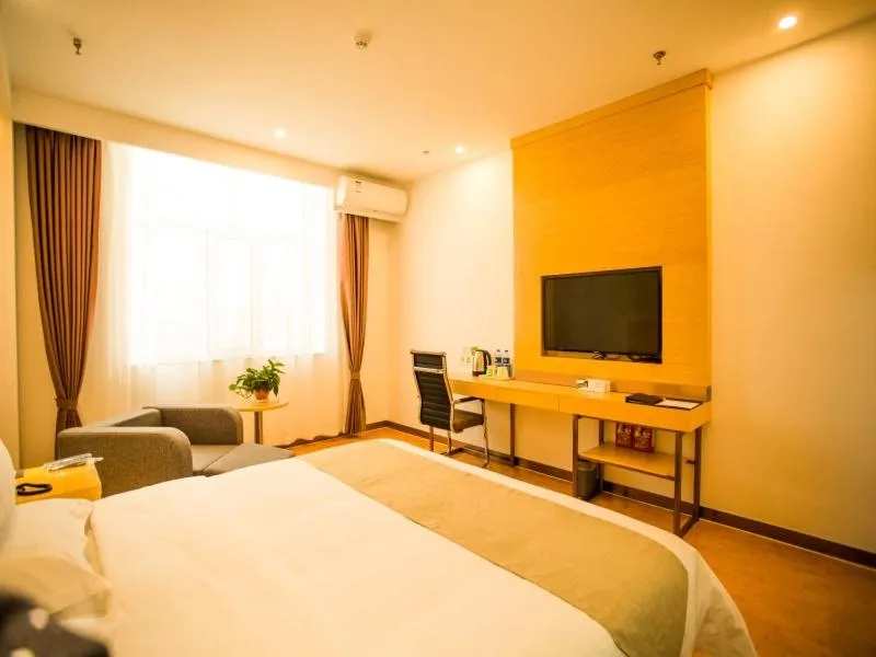 Bed in GreenTree Inn Jinzhong Yuci Old Town Express Hotel