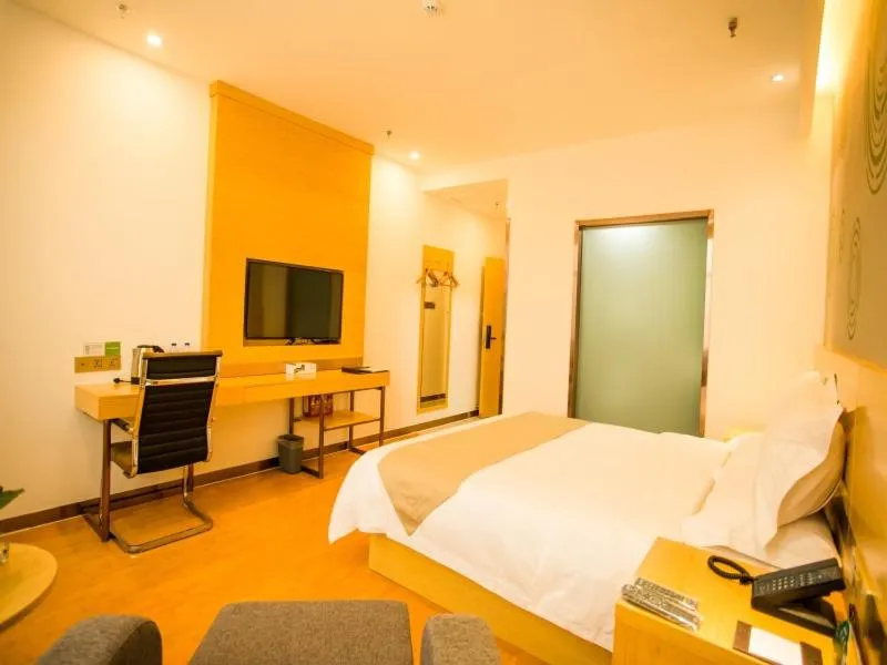 Bed in GreenTree Inn Jinzhong Yuci Old Town Express Hotel